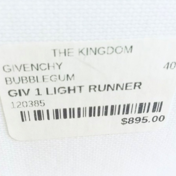 100% Authentic Givenchy Light Runner Sneaker Pink Bubble Gum Size 40/9.5 - Picture 12 of 12